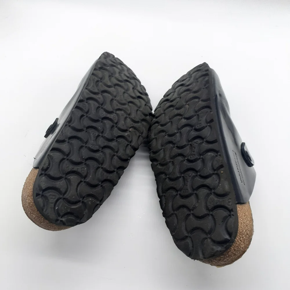 SOLD ON EBAY Birkenstock Boston Mules Patent Leather Sz 39 (8-8.5) Narrow - Picture 12 of 13